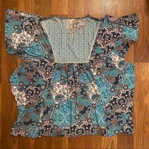 Cato Bat-Wing Peasant Top